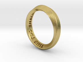 This Too Shall Pass - Mobius Ring in Natural Brass