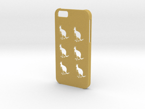 Iphone 6 Kangaroos case in Tan Fine Detail Plastic