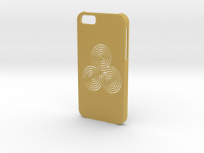 Iphone 6 labyrinth case in Tan Fine Detail Plastic
