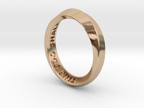 This Too Shall Pass - Mobius Ring in 9K Rose Gold 