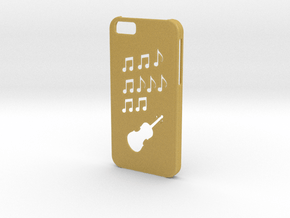 Iphone 6 Music case in Tan Fine Detail Plastic