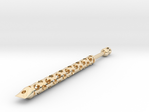 Honeycomb - Brass or Bronze Lace Bobbin  in 14K Yellow Gold