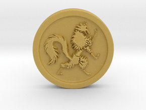 Resident Evil 2: Wolf medal in Tan Fine Detail Plastic