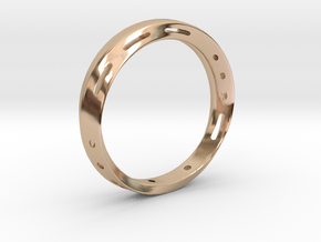 Morse code Mobius Ring - LOVE in 9K Rose Gold : 7.75 / 55.875