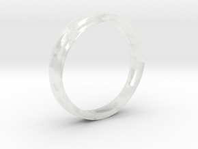 Morse code Mobius Ring - LOVE in Clear Ultra Fine Detail Plastic: 7.75 / 55.875