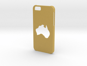 Iphone 6 Australia Case in Tan Fine Detail Plastic