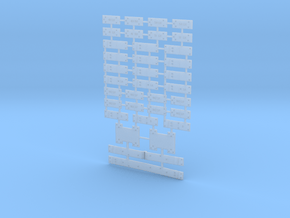 Switch Plate Array O Scale in Clear Ultra Fine Detail Plastic
