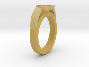 16.50 mm Heart Ring in Tan Fine Detail Plastic
