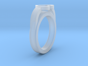 16.50 mm Heart Ring in Clear Ultra Fine Detail Plastic