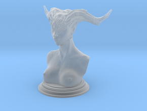 Demon head bust 02 in Clear Ultra Fine Detail Plastic