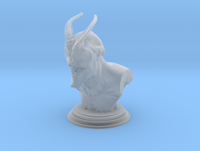 Demon head bust 01 in Clear Ultra Fine Detail Plastic