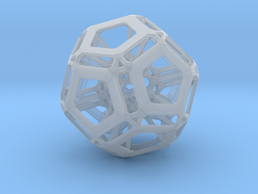 Dodecahedron (Inspired by nature) in Clear Ultra Fine Detail Plastic