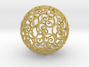 Triskel celtic sphere 3 (2,8+4) in Tan Fine Detail Plastic