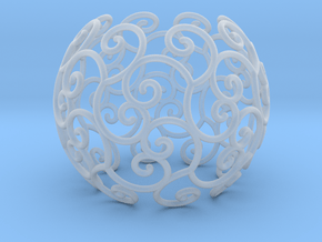 Triskel celtic sphere 1 (2,8) in Clear Ultra Fine Detail Plastic