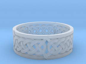 Celtic Quad Knot Ring in Clear Ultra Fine Detail Plastic