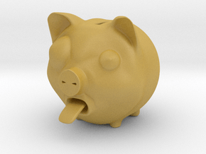 Piggy Banker in Tan Fine Detail Plastic