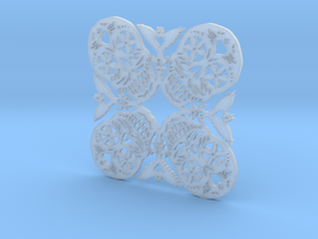 Calaveras Snowflake #2 in Clear Ultra Fine Detail Plastic
