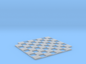 Customizable Miniature Minimalist Chess Board in Clear Ultra Fine Detail Plastic