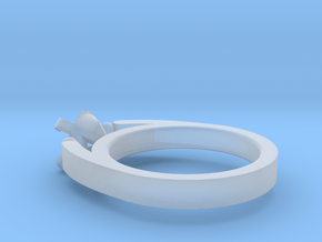 Ø16.80 Mm Diamond Ring Ø5.9 Diamond Fit Model F in Clear Ultra Fine Detail Plastic