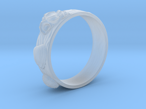 Sea Shell Ring 1 - US-Size 10 (19.84 mm) in Clear Ultra Fine Detail Plastic