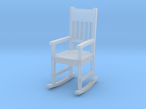 Miniature 1:48 Rocking Chair in Clear Ultra Fine Detail Plastic