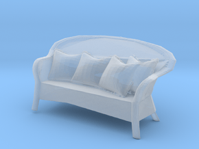 Miniature 1:48 Wicker Sofa in Clear Ultra Fine Detail Plastic