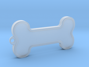 Dog Bone Keychain in Clear Ultra Fine Detail Plastic