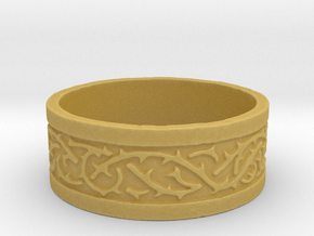Thorns Over Stone Ring in Tan Fine Detail Plastic
