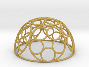Ring Dome in Tan Fine Detail Plastic