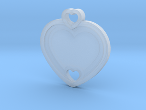 Heart Key Chain (Customizable) in Clear Ultra Fine Detail Plastic