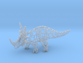 Styracosaurus Voronoi Wireframe in Clear Ultra Fine Detail Plastic