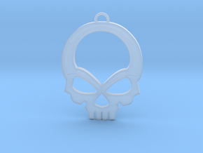 Skull Pendant in Clear Ultra Fine Detail Plastic