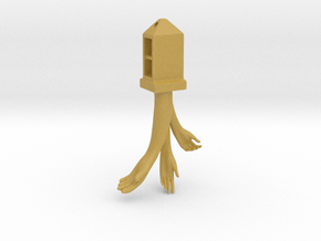 Conceptual Keychain / Pendant in Tan Fine Detail Plastic