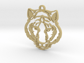Tiger pendant in Tan Fine Detail Plastic