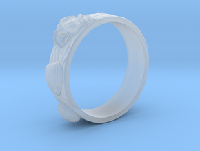 Sea Shell Ring 1 - US-Size 6 1/2 (16.92 mm) in Clear Ultra Fine Detail Plastic