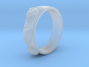 Sea Shell Ring 1 - US-Size 7 (17.35 mm) in Clear Ultra Fine Detail Plastic