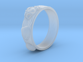 Sea Shell Ring 1 - US-Size 7 1/2 (17.75 mm) in Clear Ultra Fine Detail Plastic