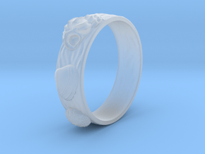 Sea Shell Ring 1 - US-Size 11 (20.68 mm) in Clear Ultra Fine Detail Plastic