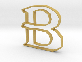 Typography Pendant B in Tan Fine Detail Plastic