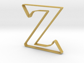Typography Pendant Z in Tan Fine Detail Plastic