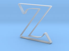 Typography Pendant Z in Clear Ultra Fine Detail Plastic