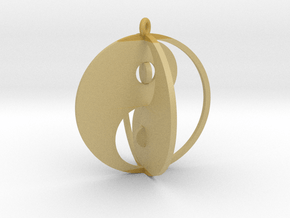 Yin Yang Pendant in Tan Fine Detail Plastic