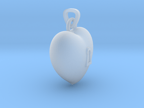 Heart Necklace Key Model F in Clear Ultra Fine Detail Plastic