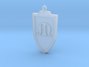 Medieval M Shield Pendant in Clear Ultra Fine Detail Plastic