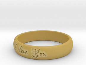 Ring Love You in Tan Fine Detail Plastic