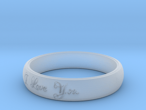 Ring Love You in Clear Ultra Fine Detail Plastic