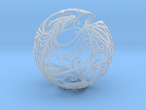 Dragon Sphere Ornament in Clear Ultra Fine Detail Plastic