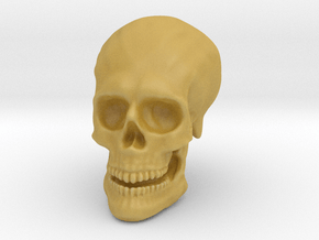 Solid Skull  in Tan Fine Detail Plastic