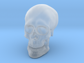 Solid Skull  in Clear Ultra Fine Detail Plastic