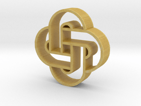 Interlocking rings in Tan Fine Detail Plastic